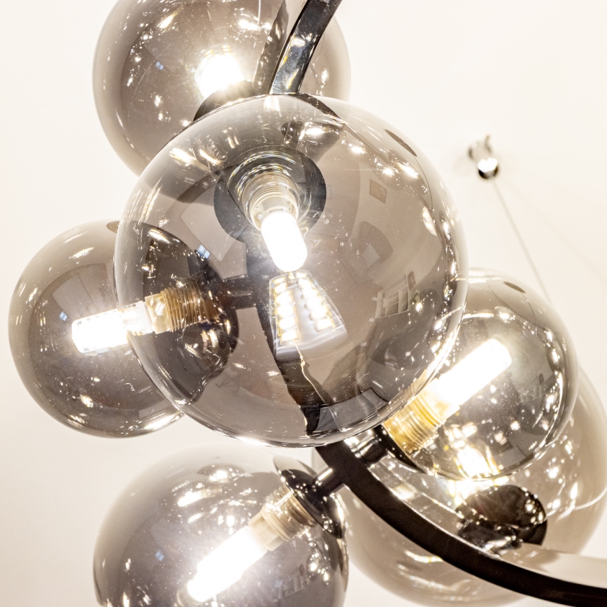 Brilagi - LED Hanglamp aan een koord MILLA 15xG9/3W/230V glanzend chroom/gerookt