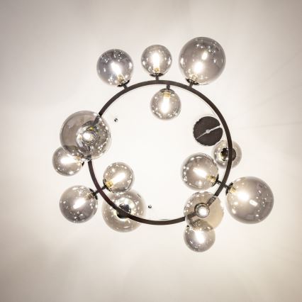 Brilagi - LED Hanglamp aan een koord MILLA 15xG9/3W/230V glanzend chroom/gerookt