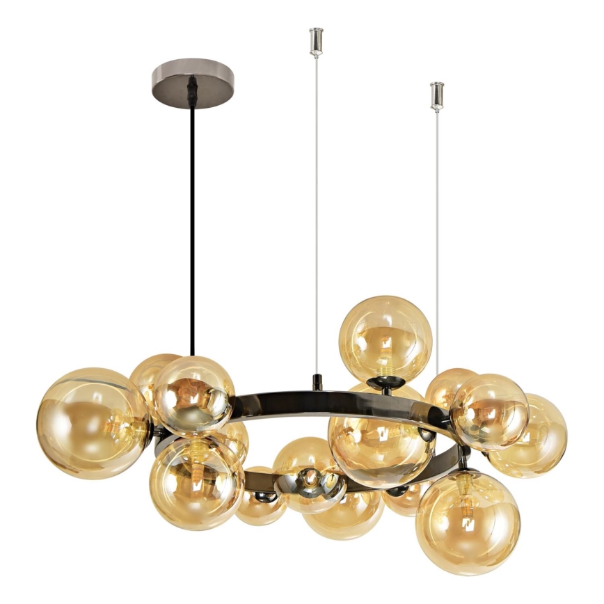 Brilagi - LED Hanglamp aan een koord MILLA 15xG9/3W/230V glanzend chroom/goud