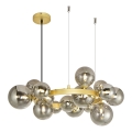 Brilagi - LED Hanglamp aan een koord MILLA 15xG9/3W/230V goud/gerookt