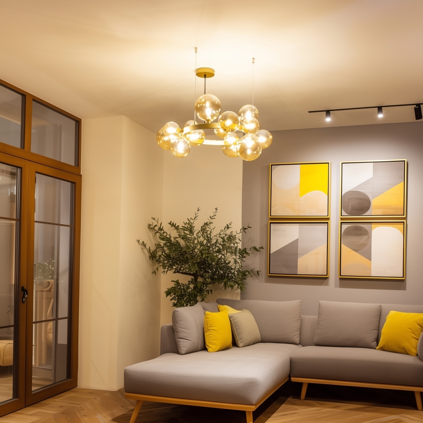 Brilagi - LED Hanglamp aan een koord MILLA 15xG9/3W/230V goud