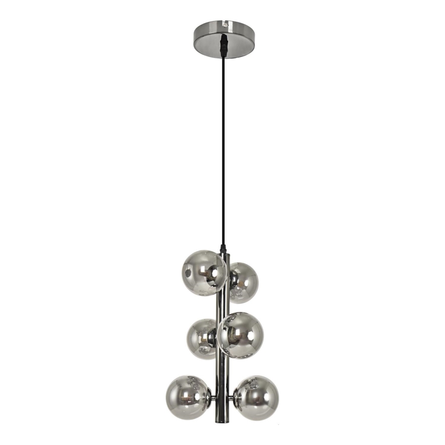 Brilagi - LED Hanglamp aan een koord MILLA 6xG9/3W/230V glanzend chroom/gerookt