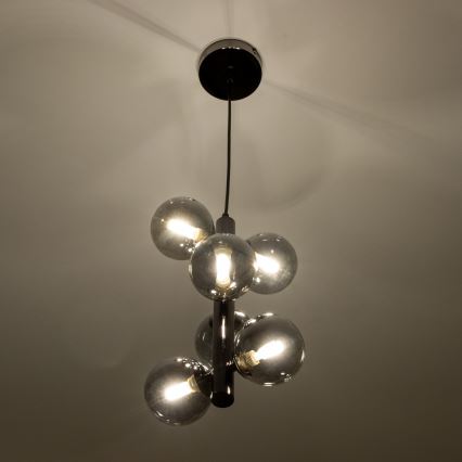 Brilagi - LED Hanglamp aan een koord MILLA 6xG9/3W/230V glanzend chroom/gerookt