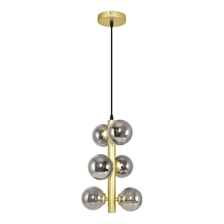 Brilagi - LED Hanglamp aan een koord MILLA 6xG9/3W/230V goud/gerookt