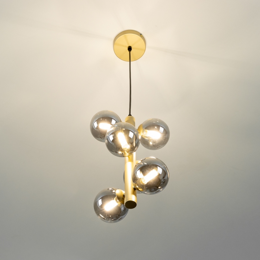 Brilagi - LED Hanglamp aan een koord MILLA 6xG9/3W/230V goud/gerookt
