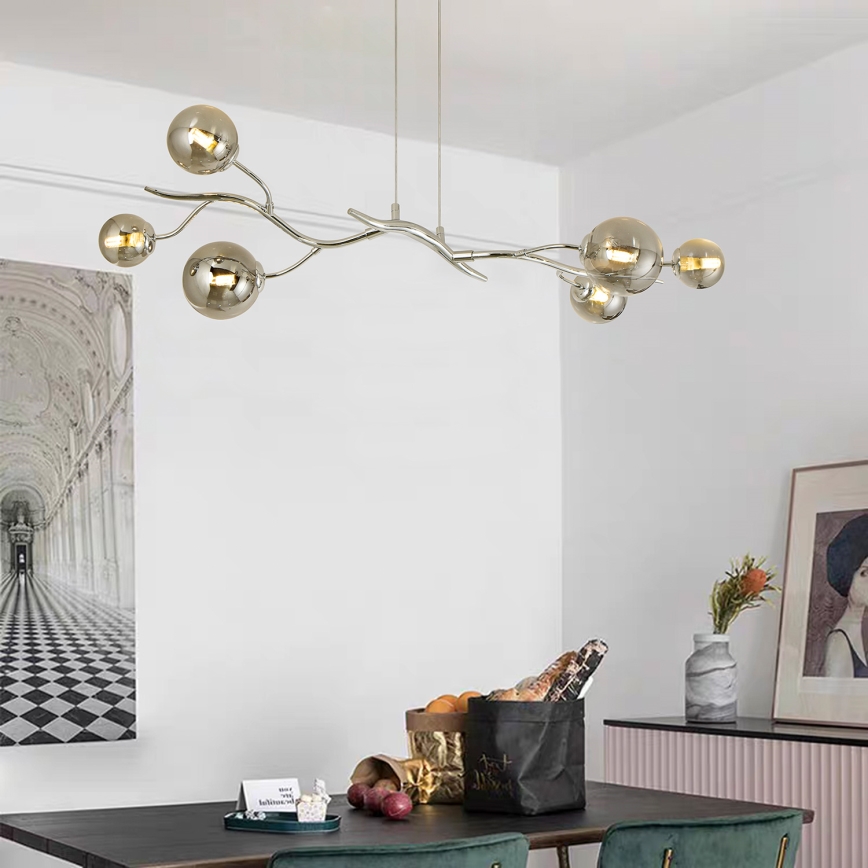 Brilagi - LED Hanglamp aan een koord MISTEL 6xG9/3W/230V glanzend chroom/gerookt