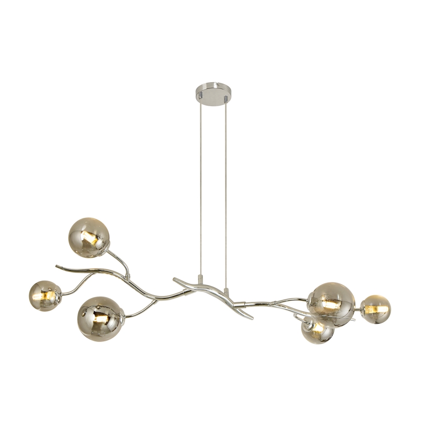 Brilagi - LED Hanglamp aan een koord MISTEL 6xG9/3W/230V glanzend chroom/gerookt
