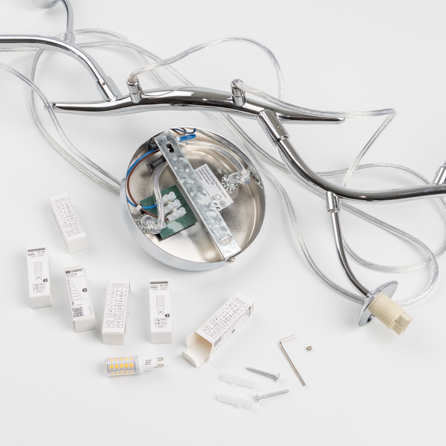 Brilagi - LED Hanglamp aan een koord MISTEL 6xG9/3W/230V glanzend chroom/gerookt