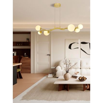 Brilagi - LED Hanglamp aan een koord MISTEL 6xG9/3W/230V goud/wit