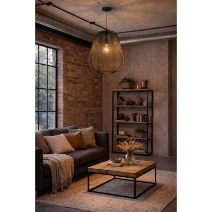 Brilagi - LED-hanglamp aan kabel ARVEN 1xE27/8W/230V Ø 37 cm zwart
