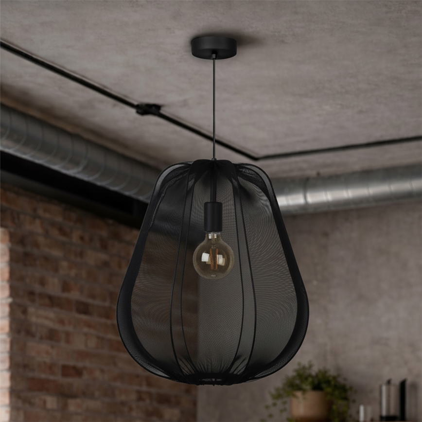 Brilagi - LED-hanglamp aan kabel ARVEN 1xE27/8W/230V Ø 37 cm zwart