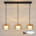 Brilagi - LED Hanglamp aan kabel AURA LUX 3xGX53/30W/230V zwart/goud