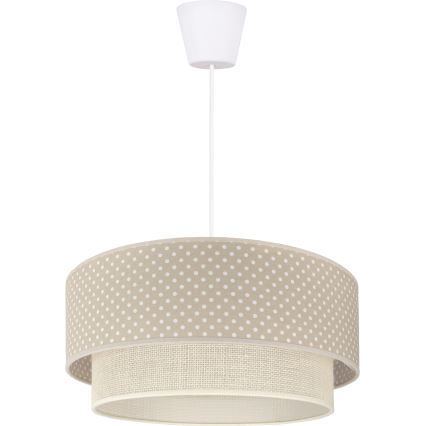 Brilagi - LED-hanglamp aan kabel BOHO BOBO 1xE27/10W/230V Ø 40 cm beige/crème met stippen
