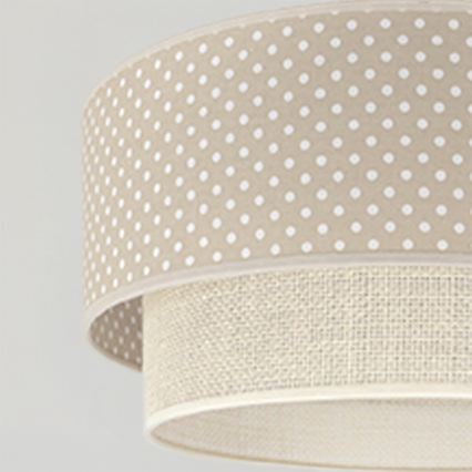 Brilagi - LED-hanglamp aan kabel BOHO BOBO 1xE27/10W/230V Ø 40 cm beige/crème met stippen