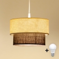 Brilagi - LED-hanglamp aan kabel BOHO-stijl 1xE27/15W/230V Ø 25 cm crème/bruin