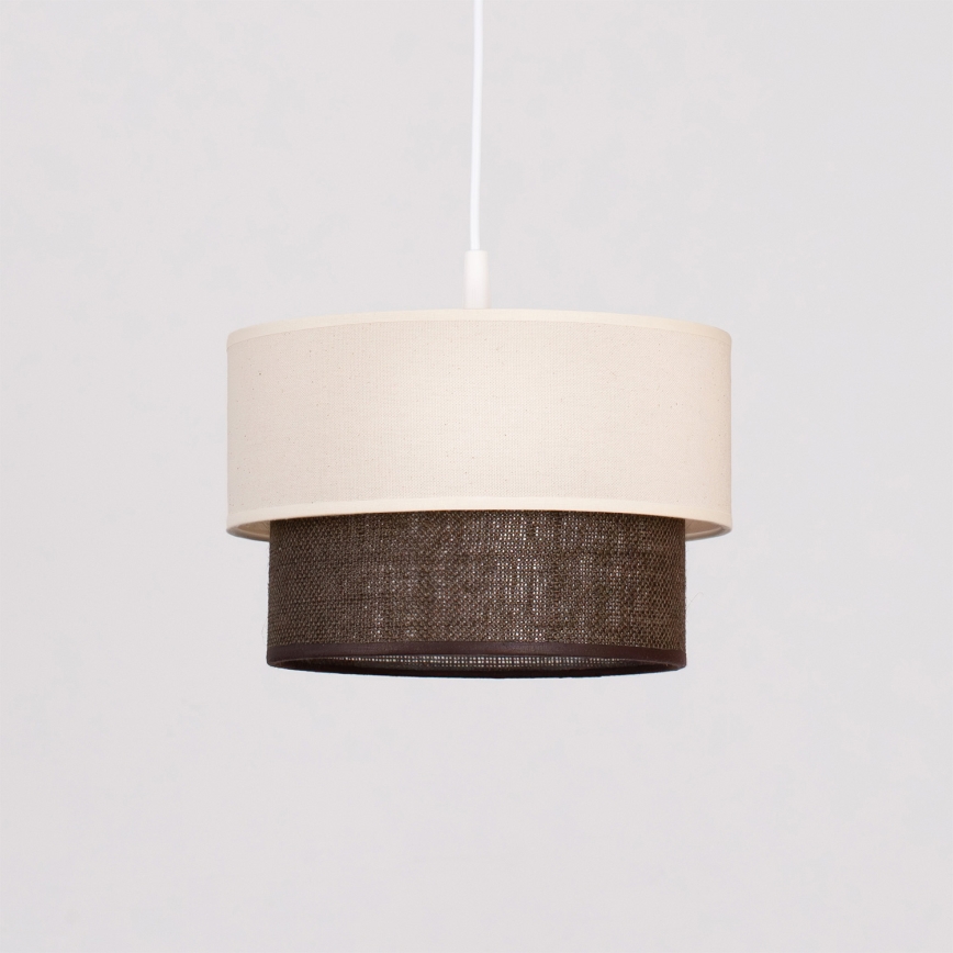 Brilagi - LED-hanglamp aan kabel BOHO-stijl 1xE27/15W/230V Ø 25 cm crème/bruin