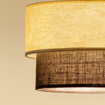Brilagi - LED-hanglamp aan kabel BOHO-stijl 1xE27/15W/230V Ø 25 cm crème/bruin