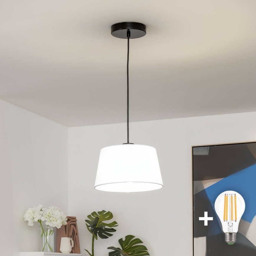 Brilagi - LED-hanglamp aan kabel CERIA 1xE27/40W/230V Ø 25 cm wit