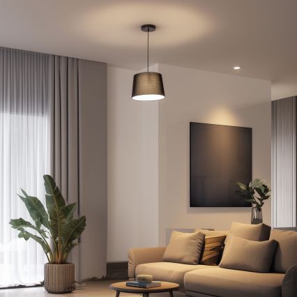 Brilagi - LED-hanglamp aan kabel CERIA 1xE27/40W/230V Ø 30 cm zwart