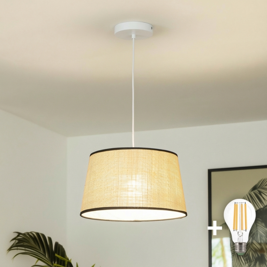 Brilagi - LED-hanglamp aan kabel CERIA 1xE27/40W/230V Ø 35 cm beige
