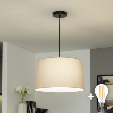 Brilagi - LED-hanglamp aan kabel CERIA 1xE27/40W/230V Ø 45 cm beige