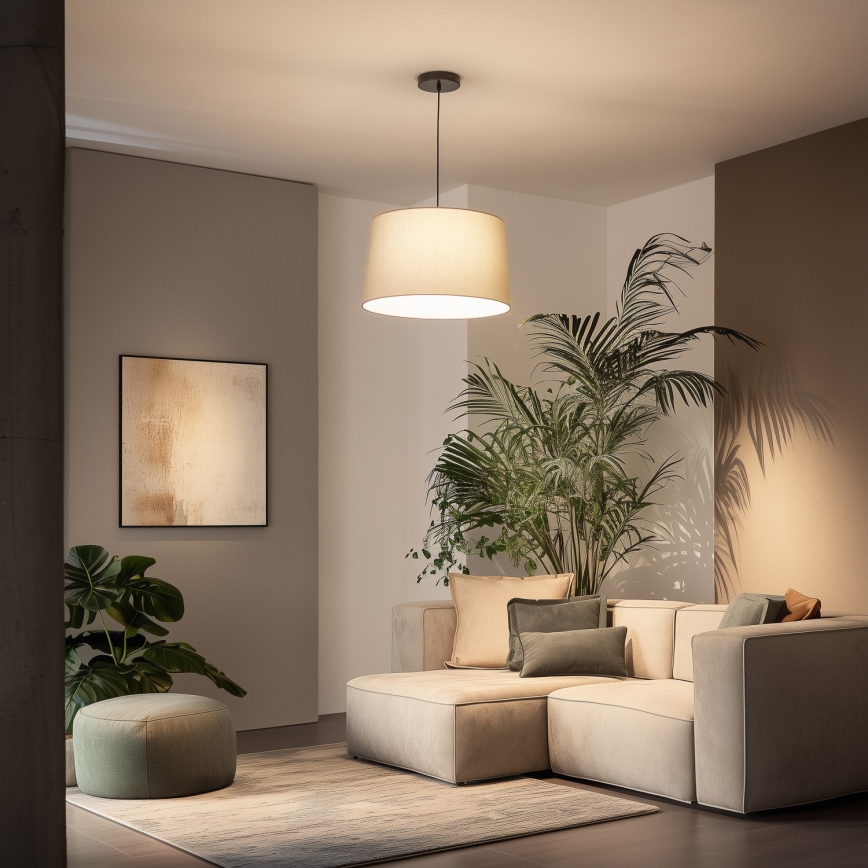 Brilagi - LED-hanglamp aan kabel CERIA 1xE27/40W/230V Ø 45 cm beige