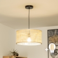 Brilagi - LED-hanglamp aan kabel CERIA BOHO 1xE27/40W/230V Ø 40 cm bamboe