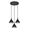 BRILAGI - LED Hanglamp aan kabel CONE TRIPLE ROUND 3xGX53/15W/230V zwart