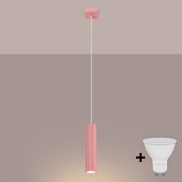 Brilagi - LED-hanglamp aan kabel CRESTO 1xGU10/10W/230V roze