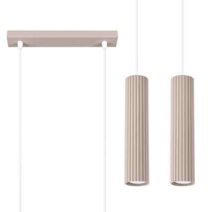 Brilagi - LED-hanglamp aan kabel CRESTO 2xGU10/10W/230V taupe