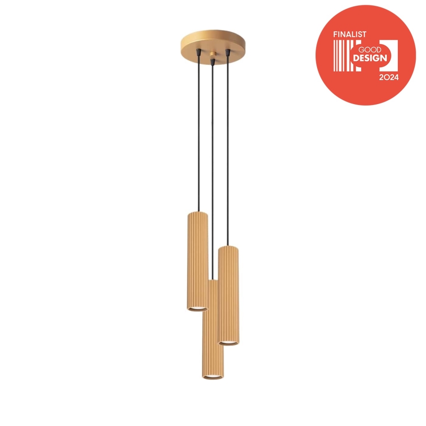 Brilagi - LED-hanglamp aan kabel CRESTO 3xGU10/10W/230V goud