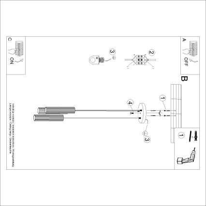 Brilagi - LED-hanglamp aan kabel CRESTO 3xGU10/10W/230V wit