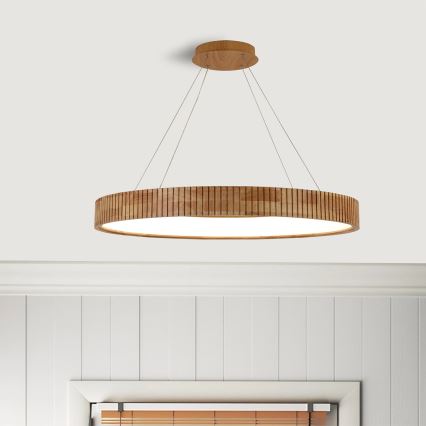 Brilagi - FALCON WOOD MODERN LED-hanglamp aan kabel, 60W/230V, 3000/4000/6000K, Ø 80 cm, hout