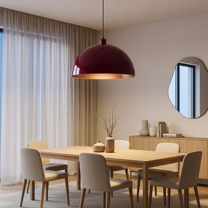 BRILAGI - LED-hanglamp aan kabel METALO 1xE27/40W/230V Ø 60 cm bordeaux/koper