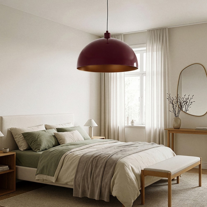 BRILAGI - LED-hanglamp aan kabel METALO 1xE27/40W/230V Ø 60 cm bordeaux/koper