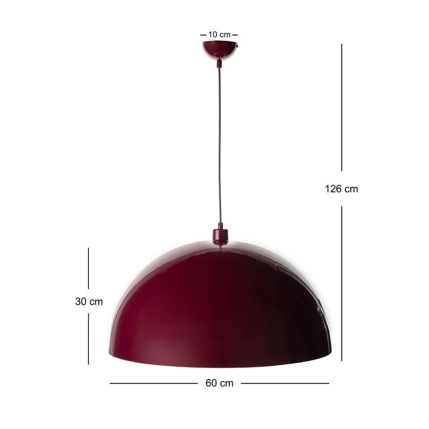 BRILAGI - LED-hanglamp aan kabel METALO 1xE27/40W/230V Ø 60 cm bordeaux/koper