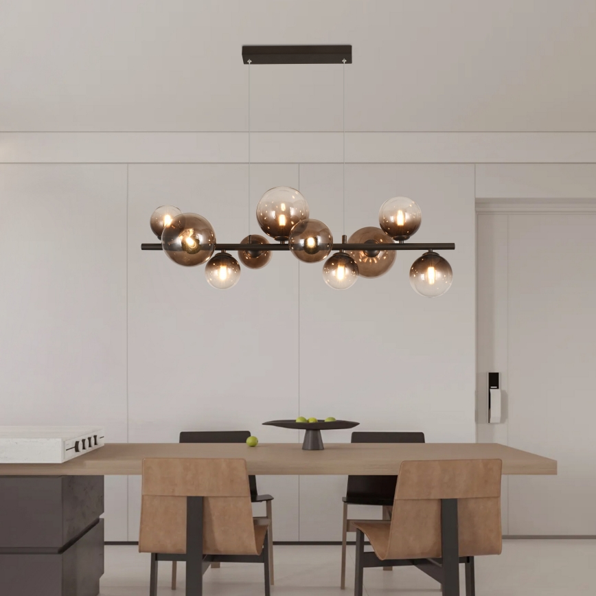 Brilagi - LED-hanglamp aan kabel MILLA 10xG9/3W/230V bruin/rookbruin