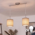 Brilagi - LED-hanglamp aan kabel NUBILA 2xE27/60W/230V bruin