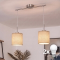 Brilagi - LED-hanglamp aan kabel NUBILA 2xE27/60W/230V lichtbruin