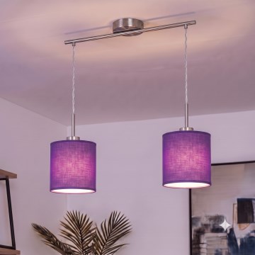 Brilagi - LED-hanglamp aan kabel NUBILA 2xE27/60W/230V paars