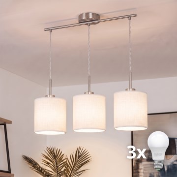 Brilagi - LED-hanglamp aan kabel NUBILA 3xE27/60W/230V wit