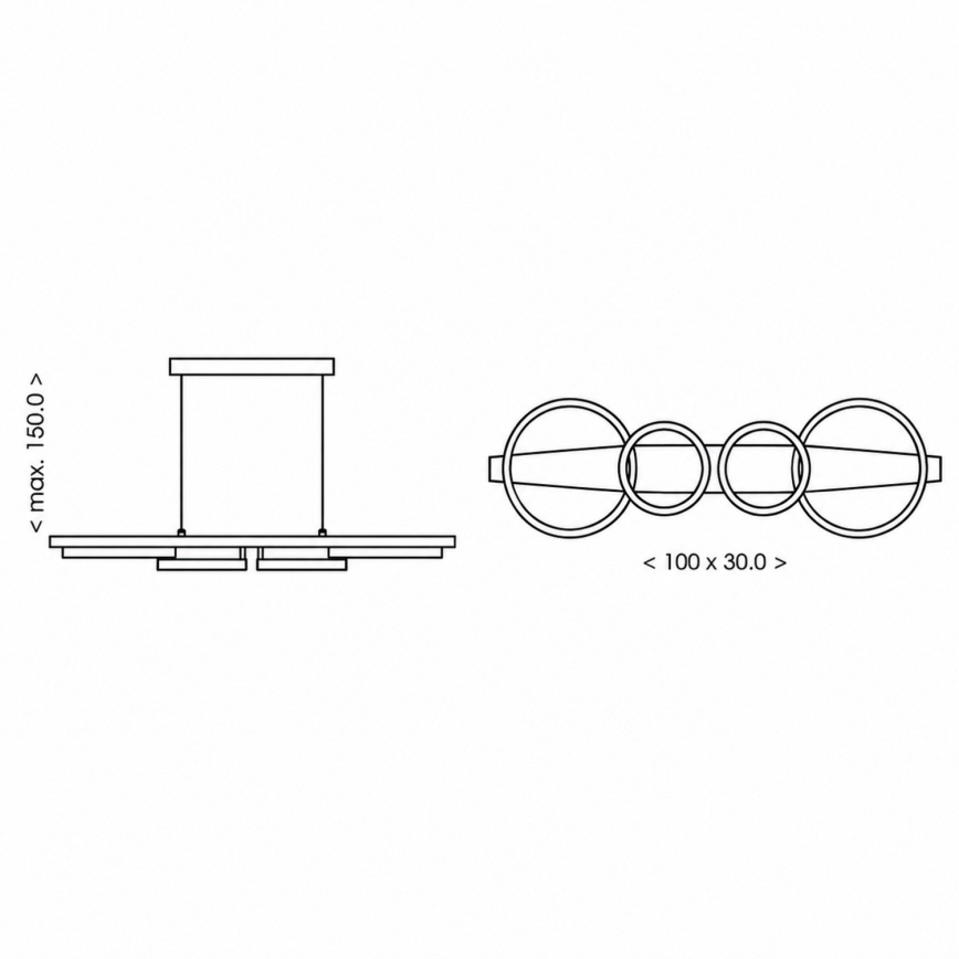 BRILAGI - LED hanglamp aan kabel PLANK LED/35W/230V 4000K 30x100 cm hout
