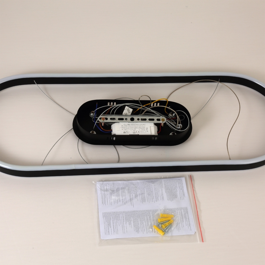 Brilagi - LED-hanglamp aan kabel PONDIE LED/43W/230V 80x30 cm zwart