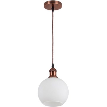 Brilagi - LED-hanglamp aan kabel RETRO GLASS 1xE27/60W/230V Ø 15 cm wit