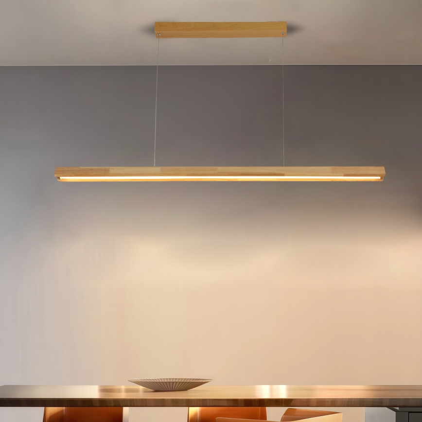 Brilagi - LED-hanglamp aan kabel UMEA WOOD LED/30W/230V 120 cm hout