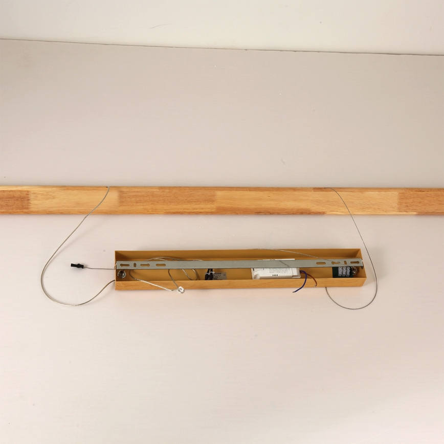 Brilagi - LED-hanglamp aan kabel UMEA WOOD LED/30W/230V 120 cm hout
