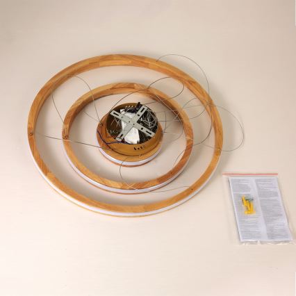 Brilagi - LED-hanglamp aan kabel UMEA WOOD LED/45W/230V Ø 60 cm hout