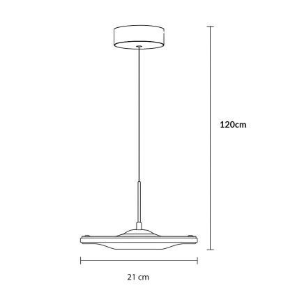 Brilagi - LED-hanglamp aan kabel VERANO LED/15W/230V
