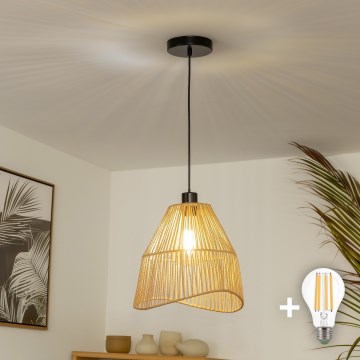 Brilagi - LED-hanglamp aan snoer CERIA BOHO 1xE27/40W/230V Ø 30 cm bruin