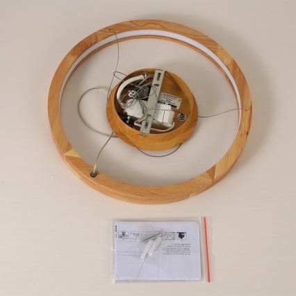 Brilagi - LED-hanglamp aan snoer UMEA WOOD LED/30W/230V Ø 40 cm hout